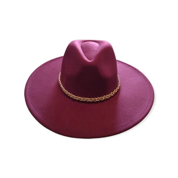 Accessories - Women Camel Chain Fedora Hat